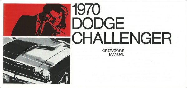1970 Dodge Challenger - Owners Manual (english)