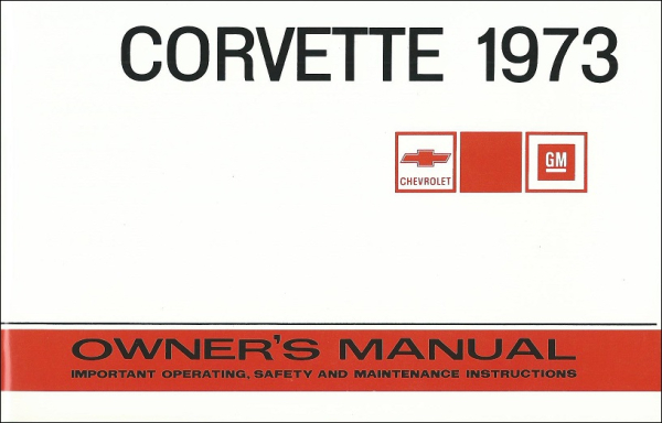 1973 Chevrolet Corvette - Owners Manual (english)
