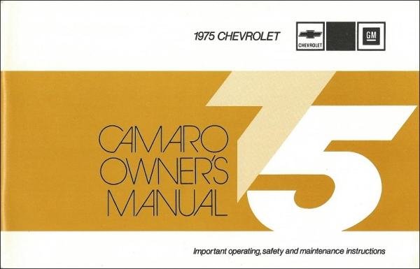1975 Chevrolet Camaro - Owners Manual (English)