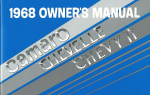 1968 Chevrolet Camaro - Owners Manual (English)