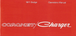 1971 Dodge Coronet and Charger - Owners Manual (english)